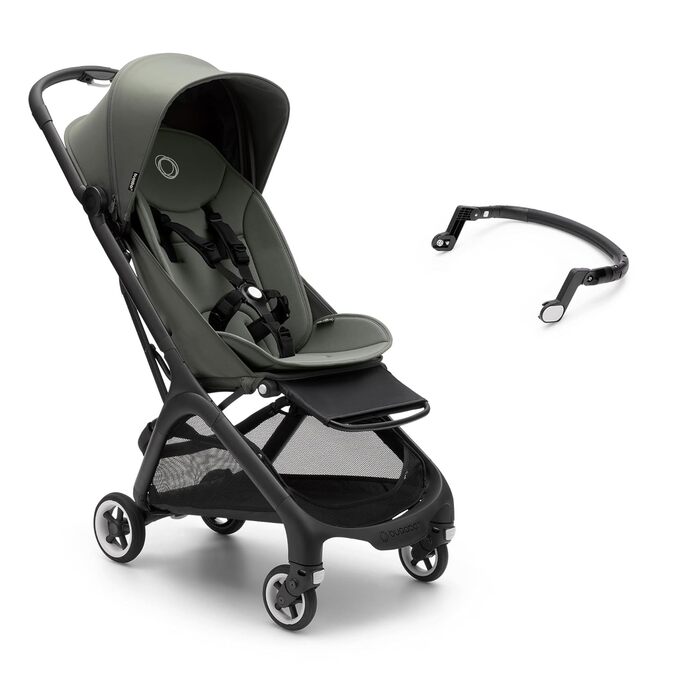 Bugaboo Butterfly: ультракомпактна дитяча коляска для міста, легка, складається одним рухом, з великим багажником (Forest Green, Bundle)