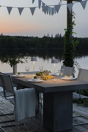 Настільна лампа Konstsmide Capri біла | Внутрішнє/Зовнішнє використання | USB/Акумулятор | 7814-250