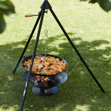 Сковорода-гриль barbecook Junko для кріплення на поворотний гриль, чорна, кругла, 60 см