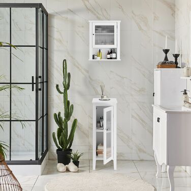 Підвісна шафка для ванної кімнати Relaxdays з дверцятами