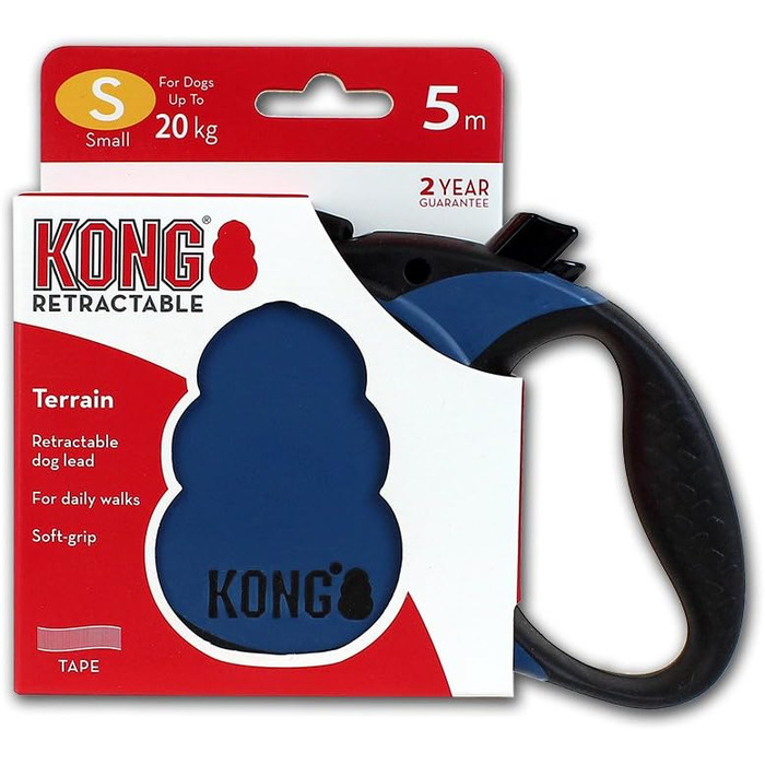 Повідець для собак Kong Terrain, висувний маленький синій