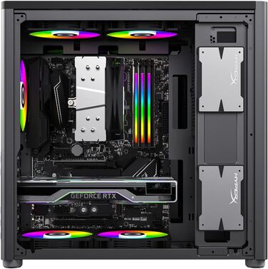 Ігровий корпус GameMax Spark Pro Cube ATX з двома загартованими скляними панелями, USB 3.0, Type-C, чорний