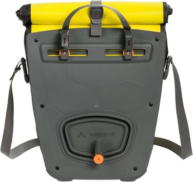 Кофри VAUDE для багажника Aqua Back 2x24L, 2 задні кофри водонепроникні, велосипедна сумка-кофр ззаду, легке кріплення Зроблено в Німеччині Canary one size підходить для всіх