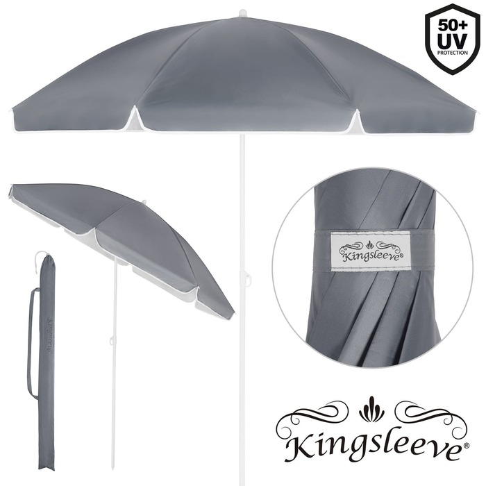 Парасолька Crete Anthracite 200см Захист від ультрафіолету 50+ функція нахилу