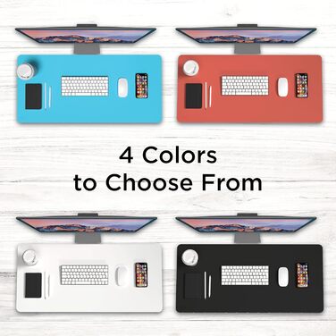 Килимок для миші та клавіатури Black+Decker Loch Ness Mid Size (16x32 дюйми) — захисний настільний organizer з екошкіри для геймінгу та офісу