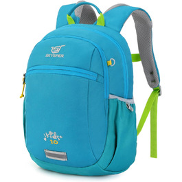 Дитячий рюкзак SKYSPER для хлопчиків і дівчаток з нагрудним ременем 10 л, зручний туристичний рюкзак Туристичний рюкзак Дитячий шкільний рюкзак Ikids10ii-cyan