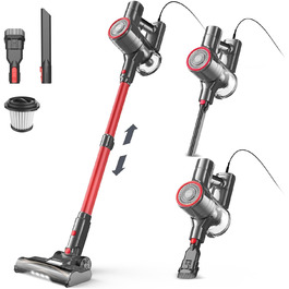 Пилосос вертикальний 6-в-1 з ручним режимом, 6м кабель, потужність 600W, 23Kpa, без мішка, для твердих поверхонь та килимів