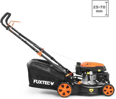 Бензинова газонокосилка FUXTEC FX-RM4646ECO 3в1 • 3,5PS, 2,6kW, 46см ширина зрізу, 50л травосбірник, мульчування, викид ззаду