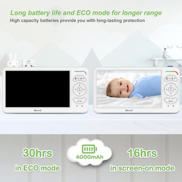 Відеоняня Blemil з 2 камерами, 6