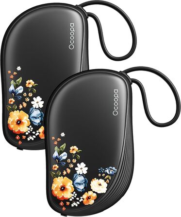 Електричні грілки для рук OCOOPA 2 шт. з дизайном гребінця, багаторазові, 4000mAh, 1.5 см, підходять у рукавички та сумки, подарунок на Новий рік, для жінок, зимові аксесуари, Ocoopa x UT5 Wiesengeflüster (Кількісний випуск)