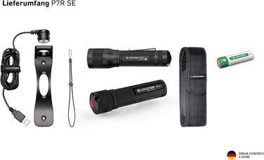 Світлодіодний ліхтар Ledlenser P7R SE, 1100 лм, акумуляторний, фокус, 220 м, 40 год, стробоскоп