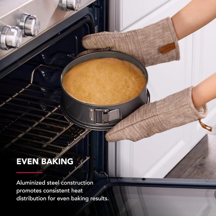 Форма для випічки KitchenAid Springform, алюмінієва з антипригарним покриттям, срібна, 25.4 см