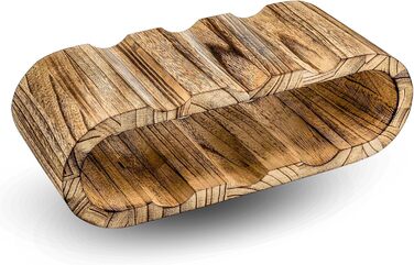 Стильна полиця для вина з дерева, на 8 пляшок, 2 яруси, з сонястим ефектом, злегка олійована, для кухні, їдальні, вітальні