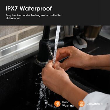 Беспроводной термометр для мяса DOQAUS 158m Bluetooth, IPX7, для гриля, духовки, мангала, аэрофритюрниці, чорний