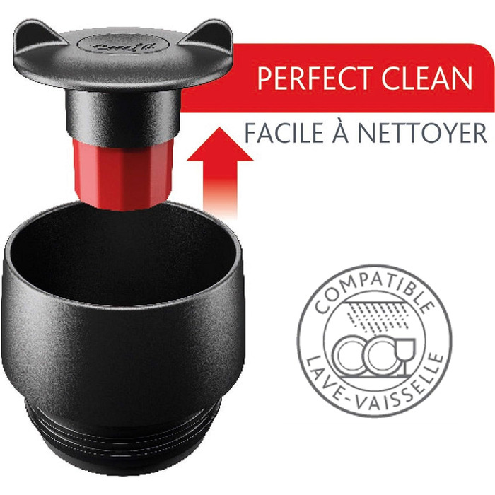 Термокружка EMSA Wave Design N2011900, 0,5 л, рожева, з клапаном, 6 годин гаряча/12 годин холодна