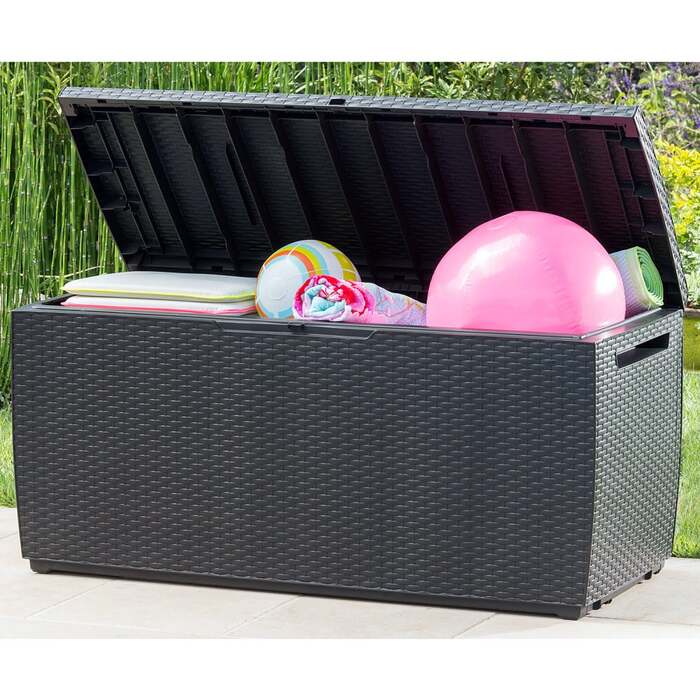 Коробка для подушок KETER® Capri Anthracite 310L з коліщатками