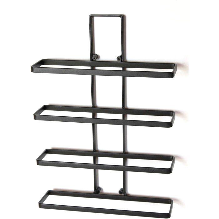 Стінний металевий стелаж для вина DanDiBo чорний, настінний, розширюваний, для 4 пляшок