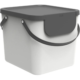 Система розділення сміття Rotho Albula 40l для кухні, біла, пластикова біла / Антрацит