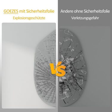 Дзеркало для ванної кімнати Spiegel Schwarz 40x60 см з металевим каркасом, прямокутне, для ванної, вітальні, спальні, гостьового WC