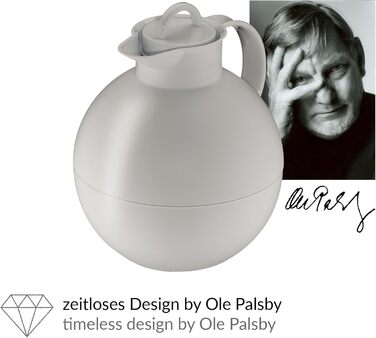 Термос Alfi Kugel 0.94л, Desert Grey Mat - дизайнерський термос з нержавіючої сталі, BPA-free