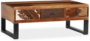 Журнальний столик vidaXL Sheesham Wood 90х50х35 см коричневий