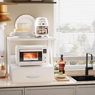 Підставка для принтера з ящиком, 2-рівнева, для офісу, дому, школи | Organizer, колір: білий