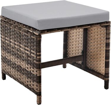 Садовий набір меблів SVITA Denver з поліротангу 4 предмети: 2 крісла, диван на 2 місця, стіл - коричневий