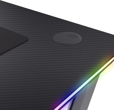 Ігровий стіл Trust Gaming GXT 709W Luminus RGB з підсвічуванням LED, 10 режимів, USB, для геймерів, білий (120x60 см)