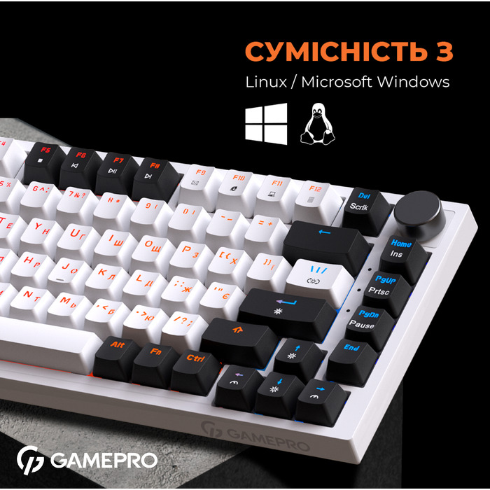 Дротова механічна клавіатура GamePro MK160W (Red) з Hot-Swap RGB White