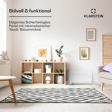 Електричний конвектор Klarstein Bornholm Smart: мобільний, тихий, з термостатом та керуванням через додаток (2000 Вт, білий)