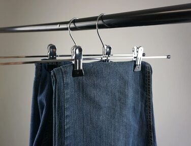 Металева вішалка для штанів,  близько 40x11,5 см, 10 шт.