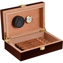 Хьюмідор для сигар Volenx, портативний хьюмідор для подорожей з гігрометром на 5-10 сигар