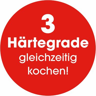 Електричний яйцеварка Gourmetmaxx на 6 яєць зі звуковим сповіщенням | Яйцеварка з функцією діркопроколювача, мірним стаканом та голосовим оповіщенням | 3 ступені нагріву для ідеально зварених яєць | Легке очищення та зручне використання