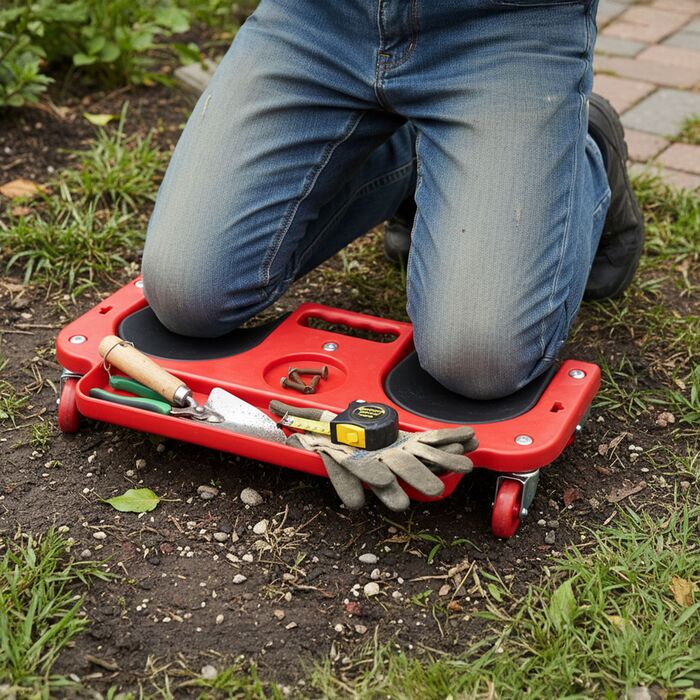 Дошка для колін з підсвічуванням та органайзером для інструментів Relaxdays