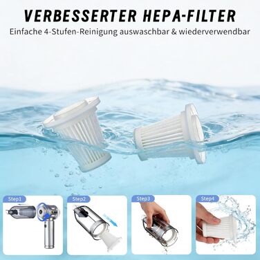 Акумуляторний ручний пилосмок Citybee 4 в 1, бездротовий міні-пилосмок для авто та дому, 25000Па, безщітковий двигун, 3 режими потужності, сріблястий