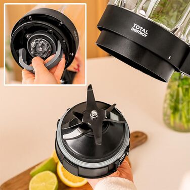 Стаціонарний блендер Cecotec Grand Katana 2700MAX Total Destroy Screen - 2700W, цифровий дисплей, 1,8 л, чорний