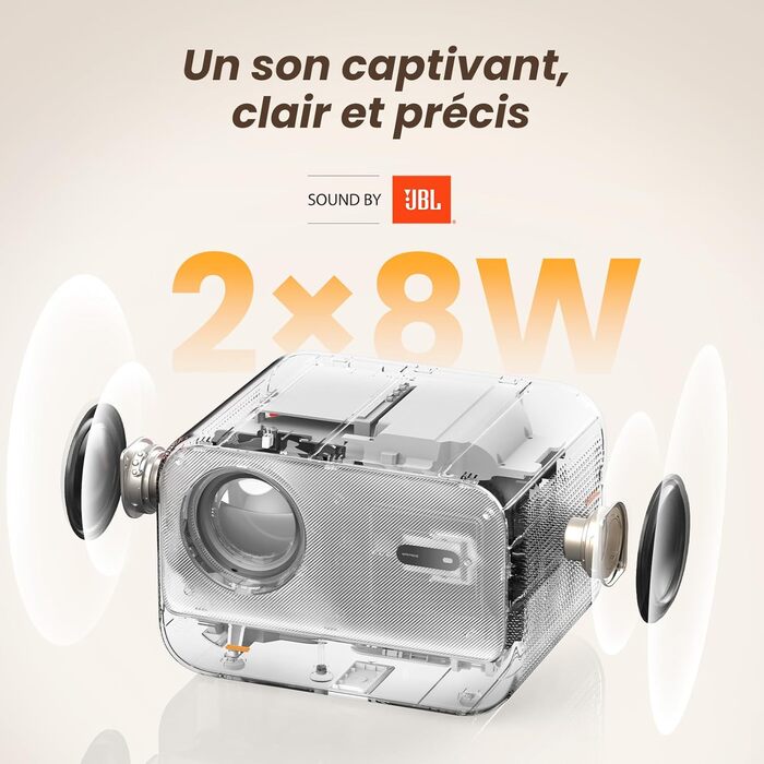 JBL Beamer Sound: LED проєктор Yaber L2s з автофокусом, WiFi 6, Bluetooth 5.1 для домашнього кінотеатру