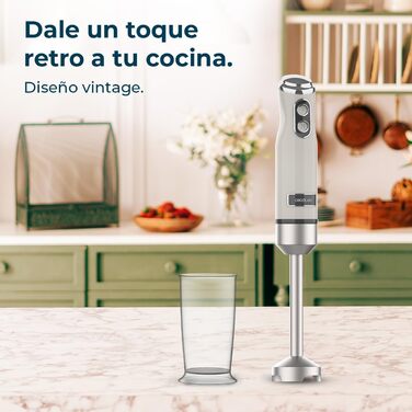 Міксер ручний Cecotec Retro Power Retro 1200MAX, 1200W, 0.5л, бежевий, вінтажний дизайн