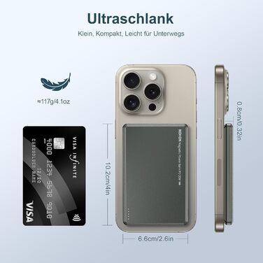 Ультратонкий, швидка зарядка 20 Вт, для iPhone 16-12 (сіро-чорний), 5000mAh