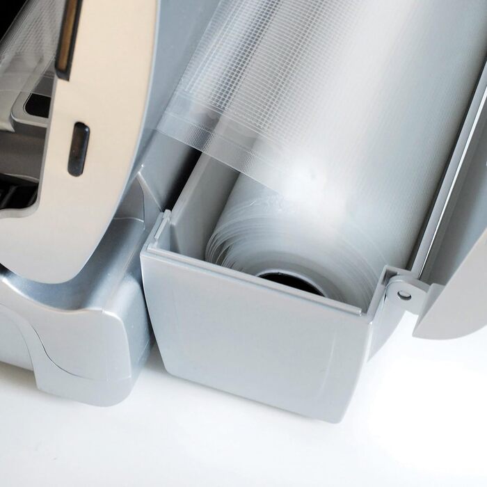 Вакууматор CASO VC200 для продуктів харчування з подвійним швом, вбудованим різаком та набором рулонів