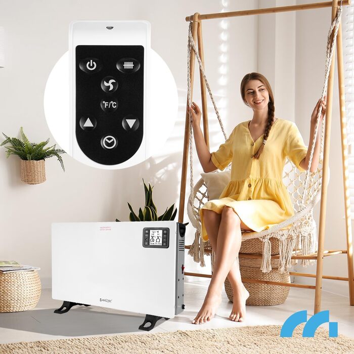 Електричний конвектор MalTec CH2000DW з термостатом, LCD-дисплеєм та таймером | 3 режими нагріву, енергозбереження