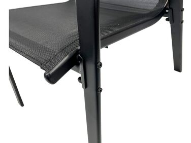 Комплект садових меблів із металу Kontrast, чорний, 3 предмети