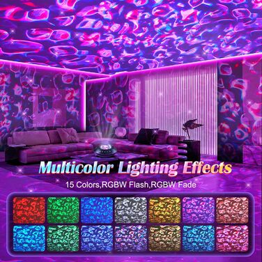 Проектор зоряного неба Sternenhimmel з Bluetooth, нічник для дітей та жінок, 300 режимів, лампа північного сяйва, декор кімнати (Ліловий)