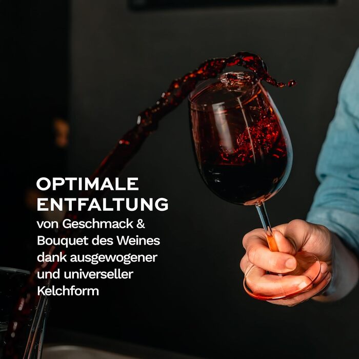 Набір келихів для білого вина Stölzle Lausitz Weinland 6 шт, 290 мл, кришталь, Німеччина - для легких вин та червоних вин, міцні, можна мити в посудомийній машині