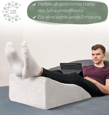 Піднімна подушка для ніг WELL B4: підтримка ніг та колін, ідеальна для лімфодренажу та венозної недостатності