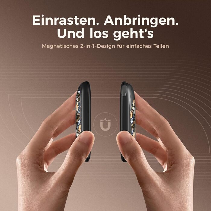 Електричні грілки для рук Ocoopa 2 шт. з магнітом, 5000mAh, 3 режими нагріву, компактні, для рукавичок, зими, подарунок