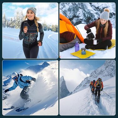 Електричний нагрівач для рук, 2 шт. Перезаряджуваний магнітний кишеньковий нагрівач, ультралегкий та тонкий з великою ємністю 6000 mAh, 3 режими нагріву для чоловіків та жінок, для активного відпочинку, гольфу, кемпінгу, чорний 1