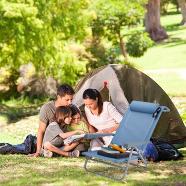 Розкладний шезлонг Relaxdays з подушкою для шиї