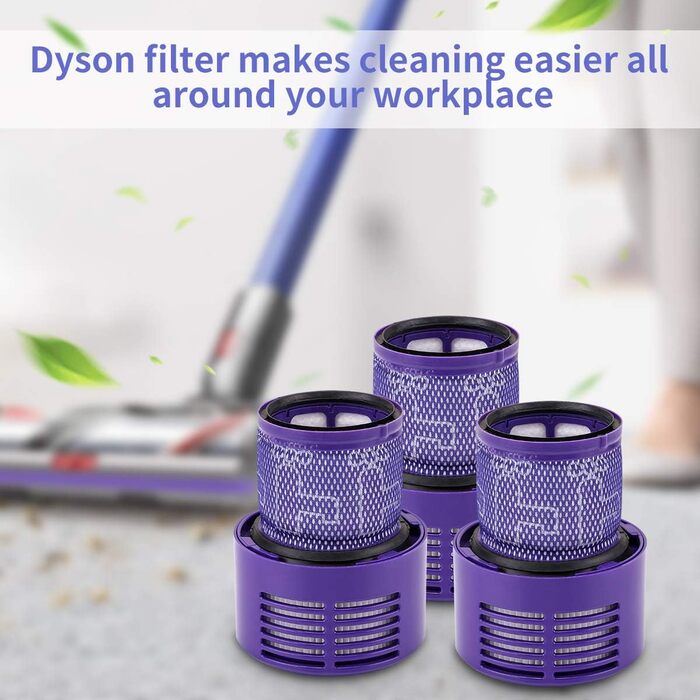 Комплект з 2 змінних фільтрів для Dyson V10 SV12, можна мити щіткою та рушником, замінено DY-969082-01