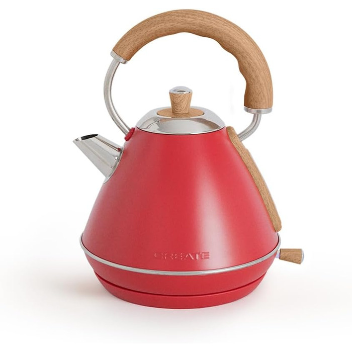 Електричний чайник /Швидке кип'ятіння, автоматичне відключення та захист від википання (червоний, 1 л)
